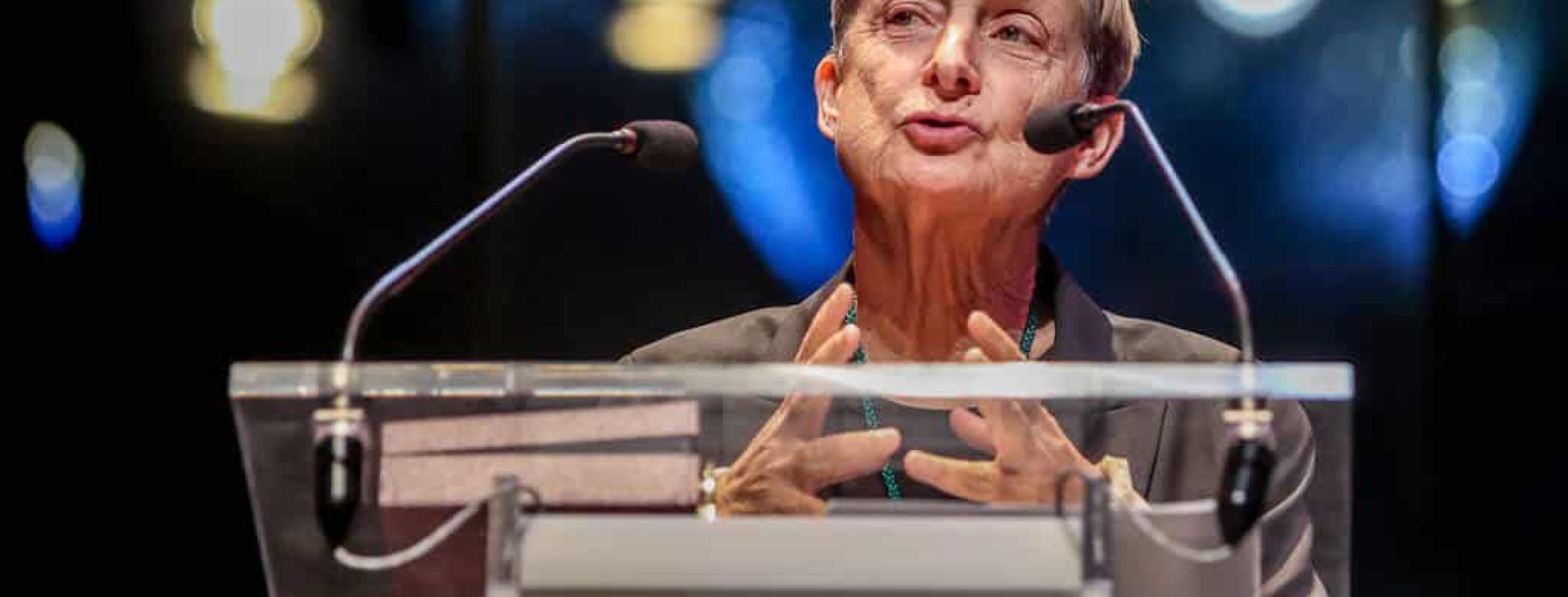 MADRID, SPAIN - OCTOBER 27: Philosopher Judith Butler receives the Gold Medal of the Circulo de Bellas Artes, on 27 October, 2022 in Madrid, Spain. Butler is considered one of the world's most influential intellectuals. Her contributions in the fields of feminist theory, queer theory and gender studies have had a notable impact on fields as diverse as political theory, literary studies, psychoanalysis and law. (Photo By Ricardo Rubio/Europa Press via Getty Images)